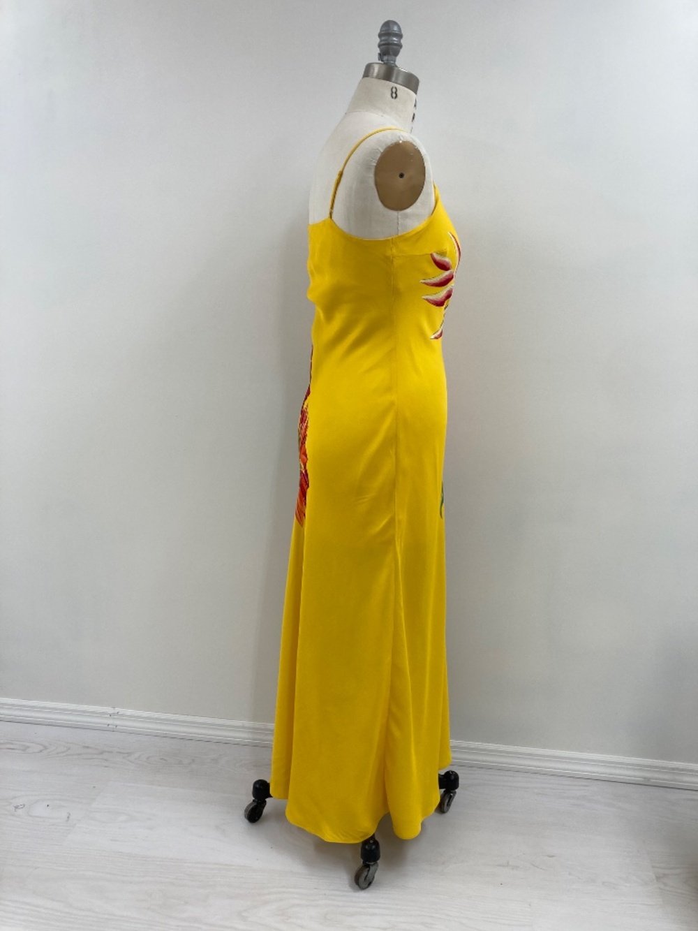 NWT Farm Rio Yellow Tropical Print Bias Dress Size M - Picture 5 of 13